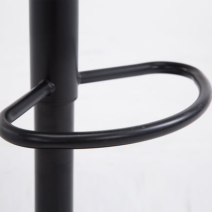 Adjustable Bar Stool Rivet-Decorated Backrest Themed Fabric/Pure Leather & Stable Disc Base