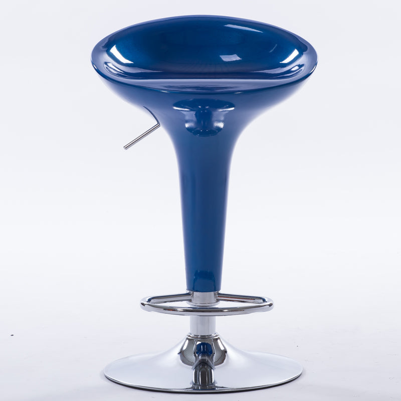 Bar Chair Bar Stool with Glossy ABS Plastic Integrated Seat Chrome Metal Base Multifunctional Height Adjustable Swivel Stool for Home Bar Kitchen Island Pub Living Room Home Decor
