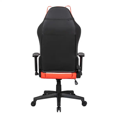Leather Gaming Chair with Headrest Button-Tufted Back Adjustable Arms Ergonomic Support for Extended Gaming & Office Work Sessions