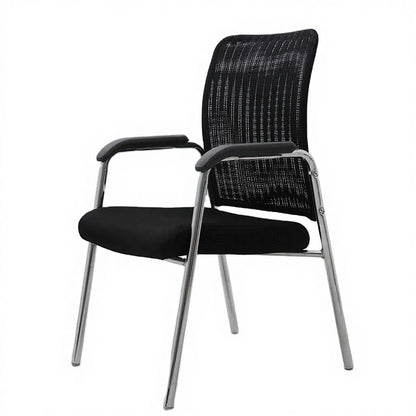 Office Chair Mesh Back with Chrome Metal Frame Ergonomic Padded Armrest Fabric Seat Stackable Conference Room Chair for Reception Meeting Room Waiting Room Home Office