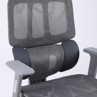 Ultimate Full Mesh Ergonomic Office Chair Adjustable Headrest & Lumbar Support Desk Chair with 4D Armrests & Footrest 160° Recline & 360° Swivel Gray High-End Chair for Home Office & Gaming