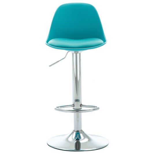 Bar Chair Adjustable Swivel Bar Stool with Molded Plastic Backrest and Seat PU Leather Upholstered Chrome Metal Legs Multifunctional Counter Height Bar Stool for Home Bar Kitchen Island Pub Living Room Home Decor