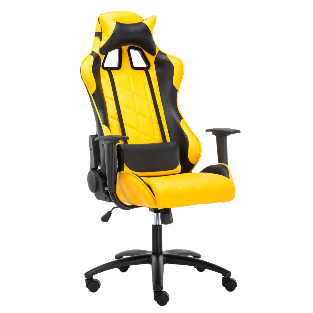 Ergonomic Gaming Chair Diamond-Quilted Racing-Style Reclining Chair with Multi-Color Options